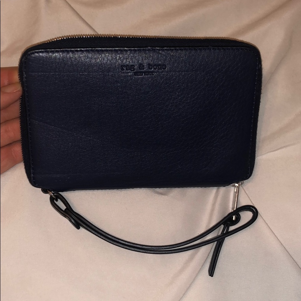 Blue and black rag and bone wallet